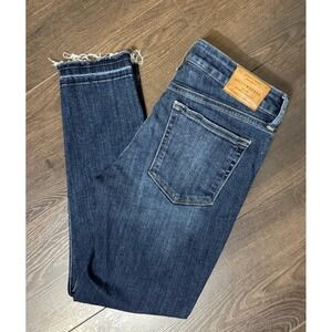 Lucky‎ Brand Lolita Crop Jeans Dark Wash Raw Released Hem Skinny Denim 4 27